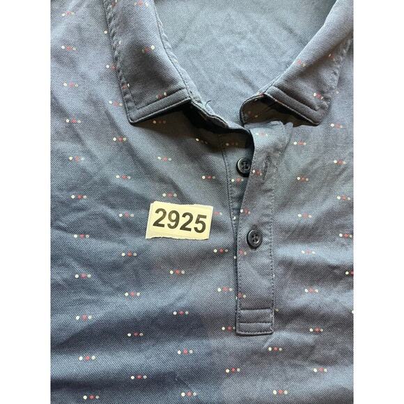 Travis Mathew Golf Polo Shirt‎ Mens XL Blue Red Geometric Short Sleeve Stretch - Picture 7 of 7